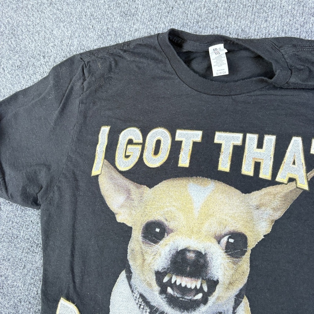 Jerzees T-Shirt Mens‎ Small Black I Got That Dog In Me Graphic Short Sleeve